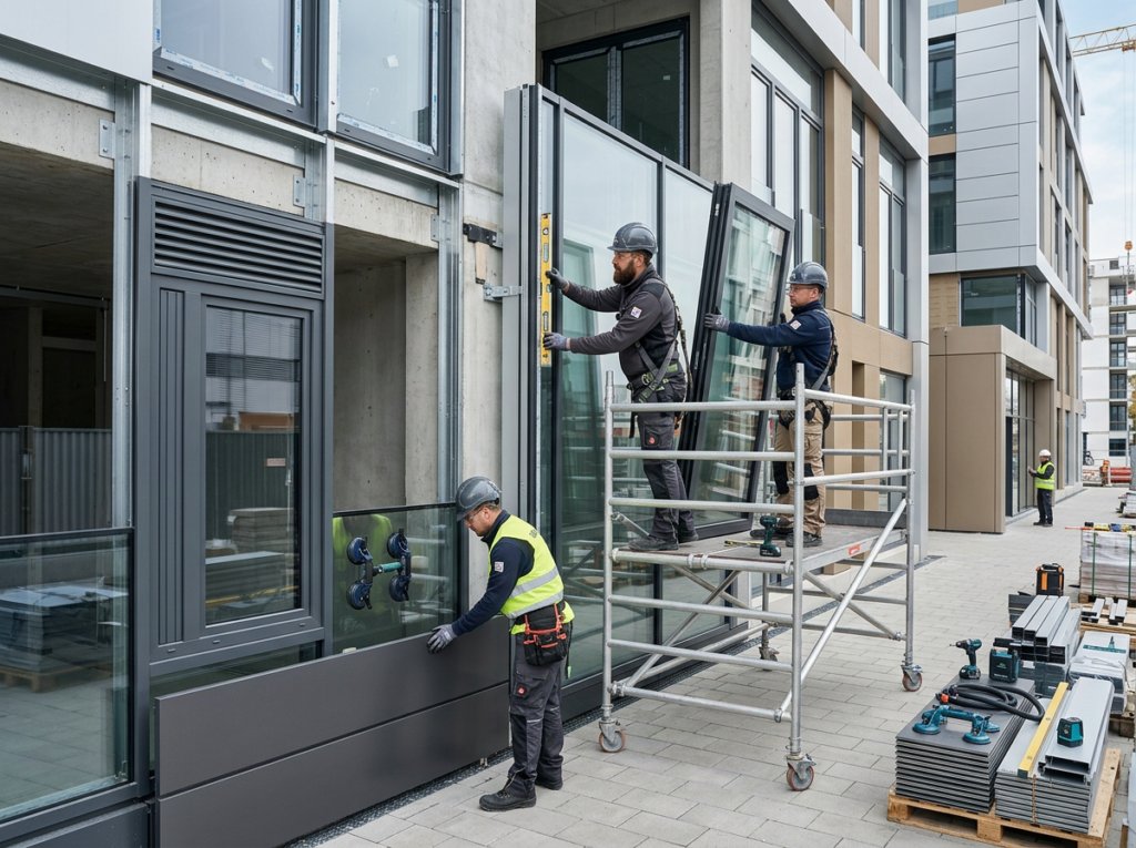 Professional installation services for doors windows and facades